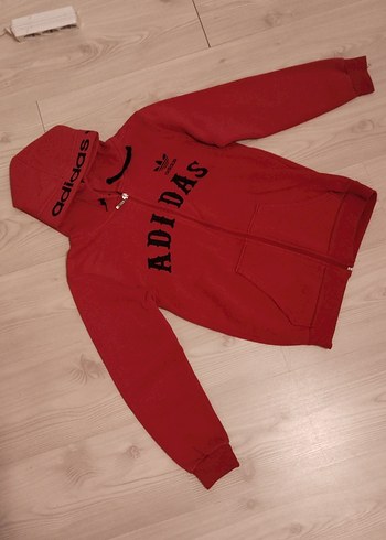 Adidas Adidas Kapüşonlu Kırmızı Erkek Sweatshirt