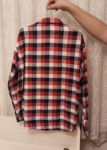 Kırmızı Ekose Desenli Uzun Kollu Erkek Gömlek - Görsel 6