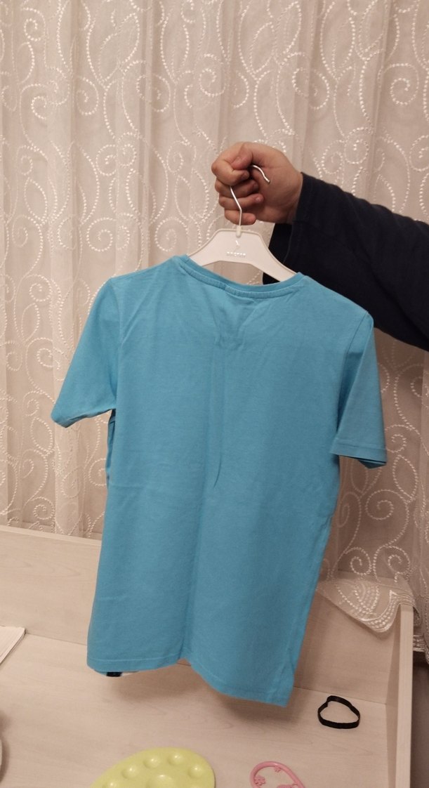 Erkek Çocuk Mavi Baskılı Tişört - Görsel 5