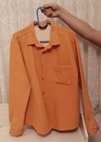 Turuncu Düğmeli Uzun Kollu Erkek Gömlek - Görsel 2