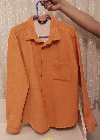 Turuncu Düğmeli Uzun Kollu Erkek Gömlek - Görsel 3