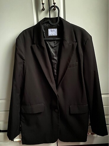 Bershka Siyah oversize blazer ceket