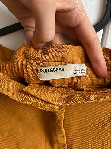 Pull&bear düz kesim cigarette hardal pantolon - Görsel 5