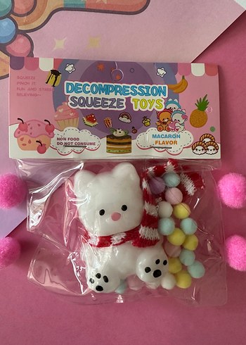 Beyaz Ayıcık Sıkılabilir Squishy Oyuncak