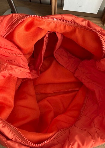universal Beden Pull & Bear Kadın Turuncu V Yakalı Fermuarlı Yelek