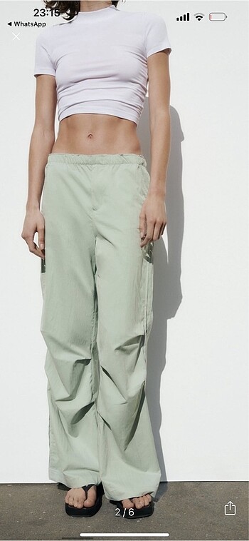 Zara Zara paraşüt kumaş pantolon