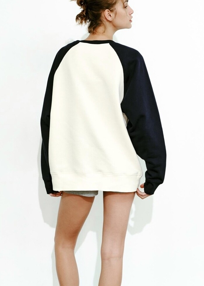 Zara slogan işlemeli sweatshirt - Görsel 4