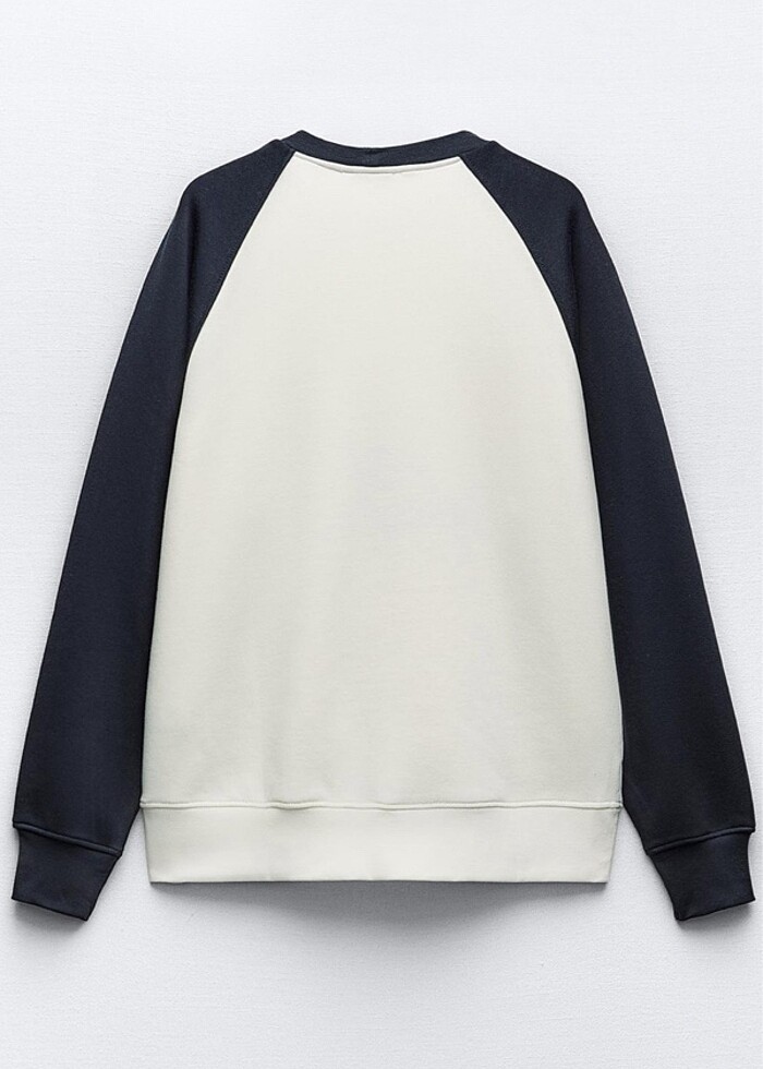 Zara slogan işlemeli sweatshirt - Görsel 2