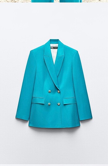 Zara düz kesim blazer ceket - Görsel 3