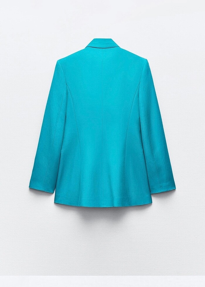 Zara düz kesim blazer ceket - Görsel 4