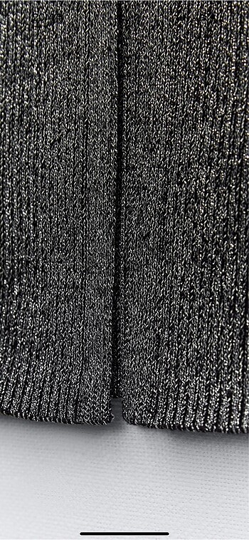 Zara gümüş parıltılı simli triko kalem etek - Görsel 7