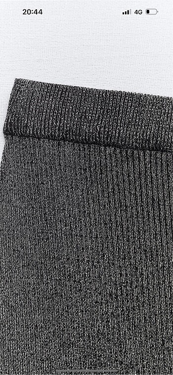 Zara gümüş parıltılı simli triko kalem etek - Görsel 8