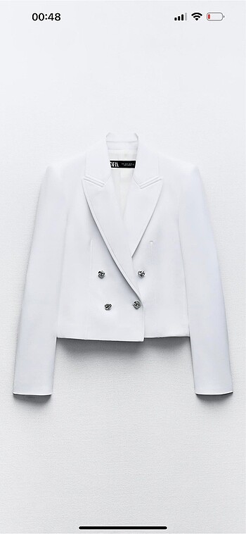 Zara kruvaze yaka blazer - Görsel 4