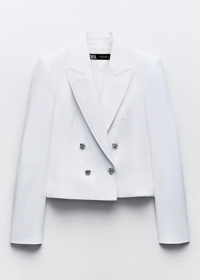 Zara kruvaze yaka blazer - Görsel 4