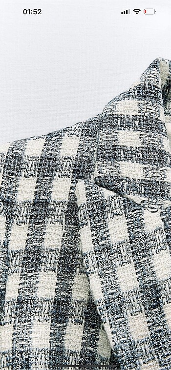 Zara parıltılı iplikli kareli blazer - Görsel 7