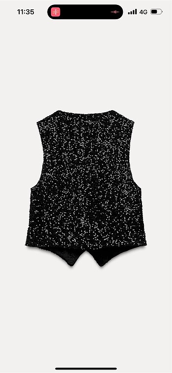 Zara pul payetli yelek - Görsel 5