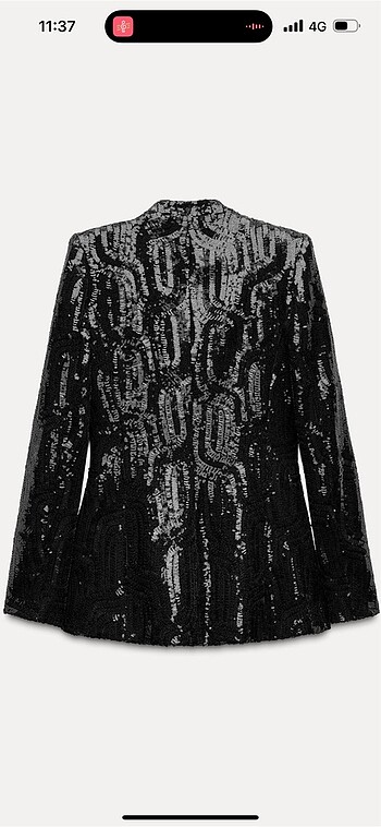 Zara payetli Blazer ceket - Görsel 4