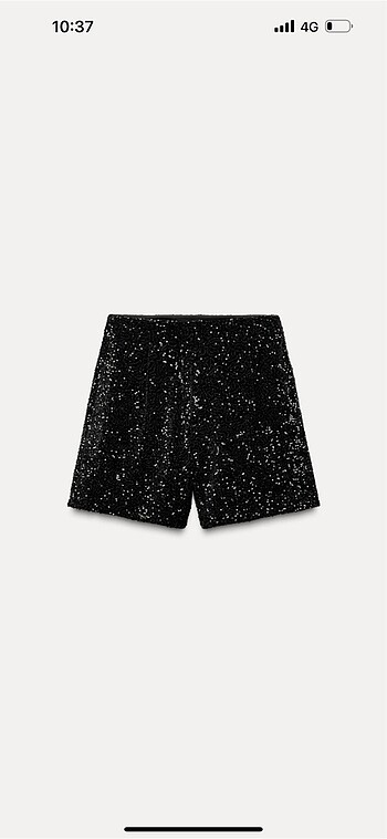 Pul payetli bermuda şort - Görsel 3