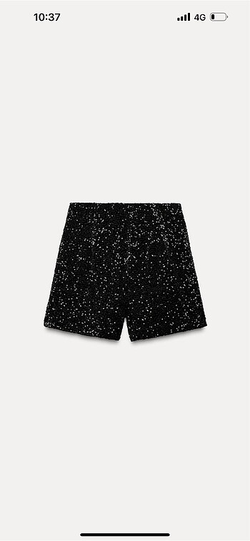 Pul payetli bermuda şort - Görsel 4