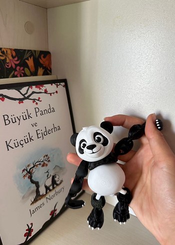 Beyaz-Siyah Hareketli Panda Figürü - Görsel 4