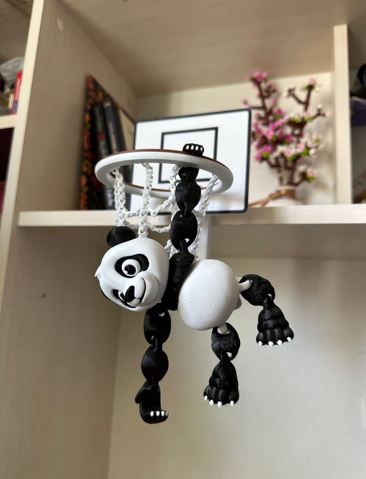 Beyaz-Siyah Hareketli Panda Figürü - Görsel 3