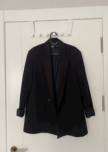 Düğmeli Siyah Kadın Blazer