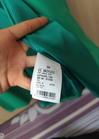 s Beden yeşil Renk Kadın Yeşil Uzun Düğmeli Blazer Ceket
