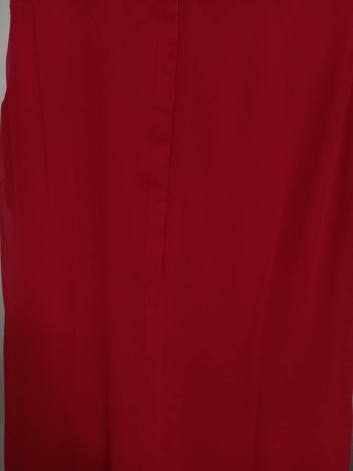 Kırmızı Fırfırlı Midi Elbise - Görsel 3