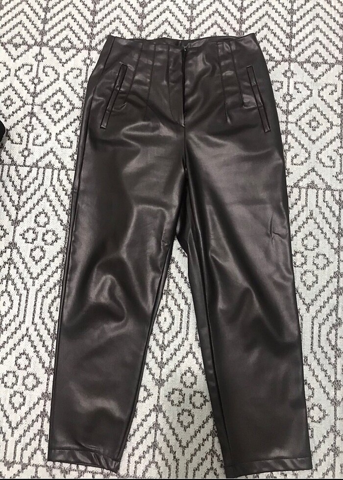 Deri zara pantolon - Görsel 3