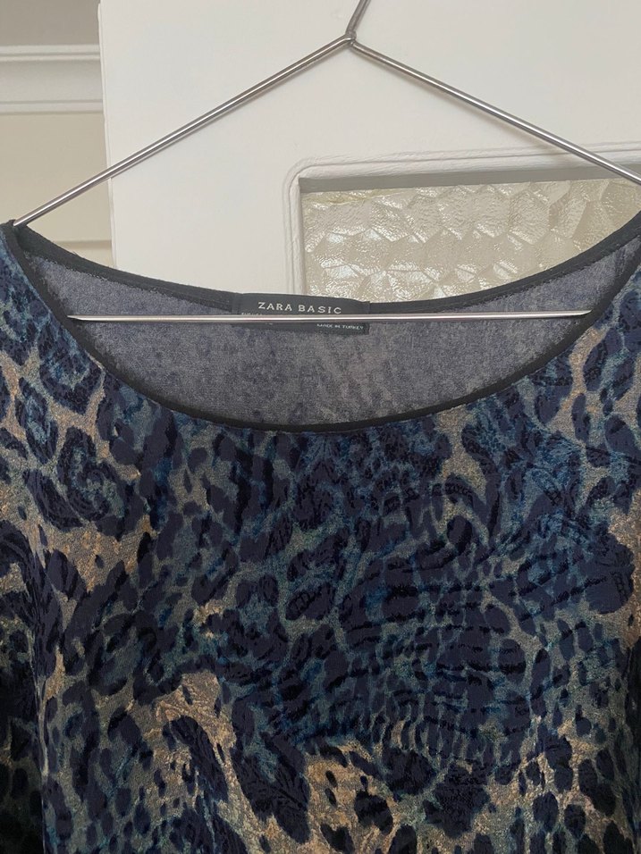 Zara midi boy leopar desenli salaş elbise - Görsel 3