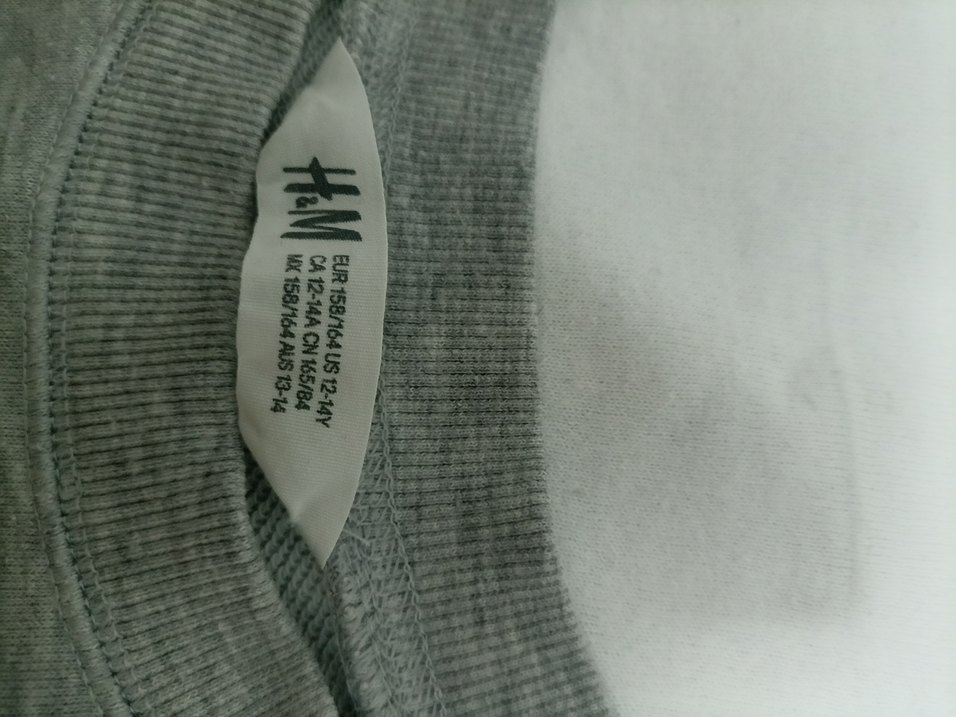 H&M Gri Melanj Bisiklet Yaka Sweatshirt — görsel 2/4