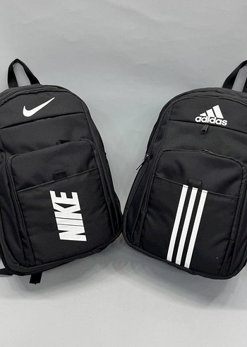 Beden Adidas-Nıke Siyah Baskılı Unisex Sırt Çantası