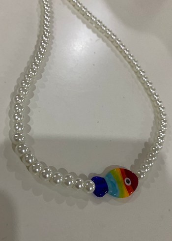 Boncuklu Çok Renkli Midi Kadın Kolye - Görsel 3