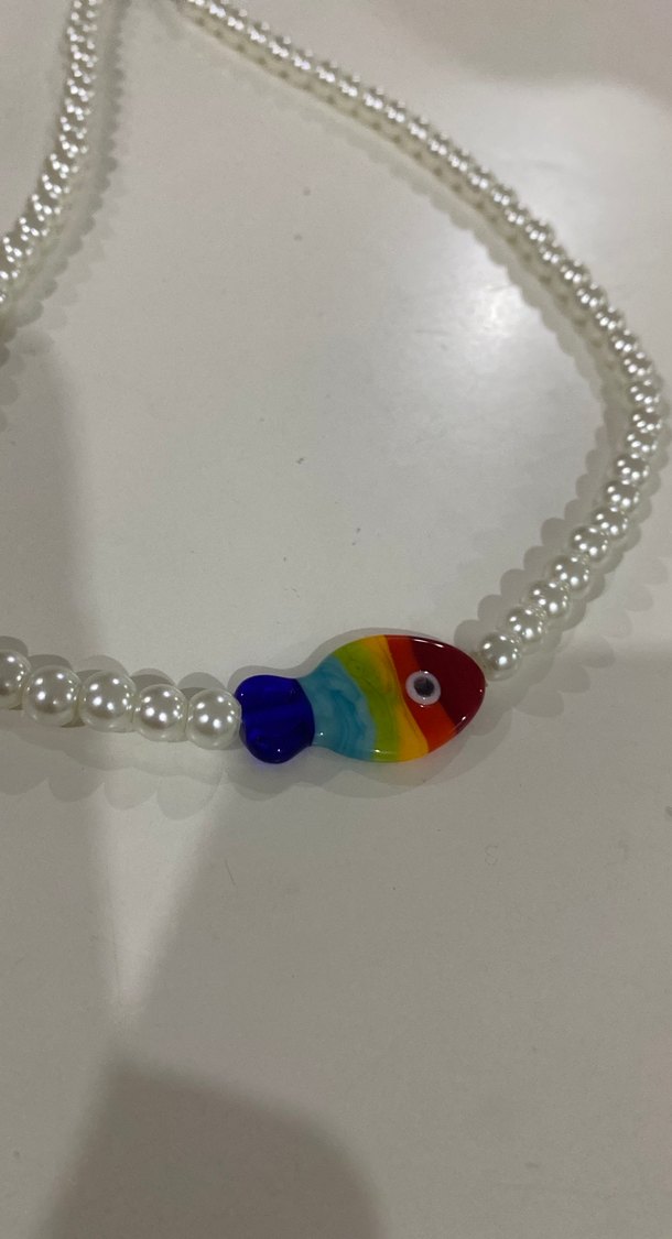 Boncuklu Çok Renkli Midi Kadın Kolye - Görsel 2