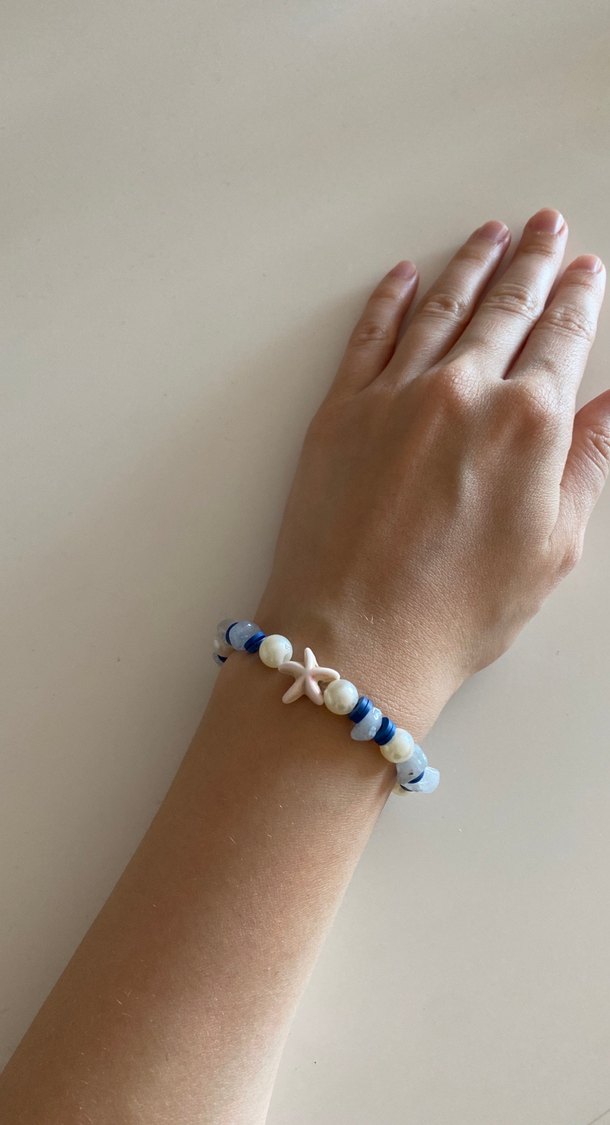 Mavi Boncuklu Bohem Bileklik - Görsel 2