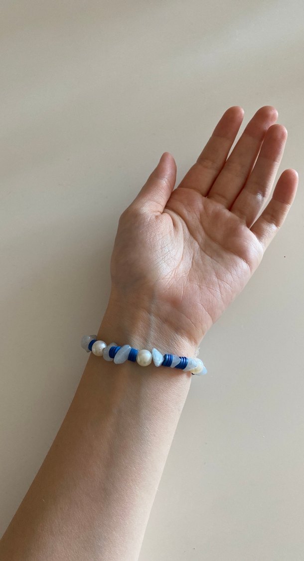 Mavi Boncuklu Bohem Bileklik - Görsel 3