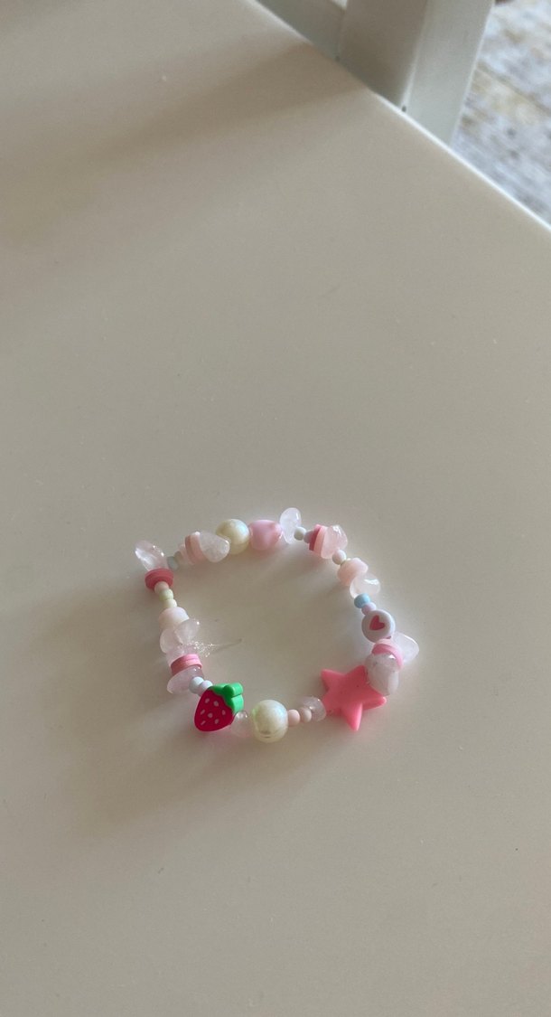 Pembe Boncuklu Bohem Bileklik - Görsel 2