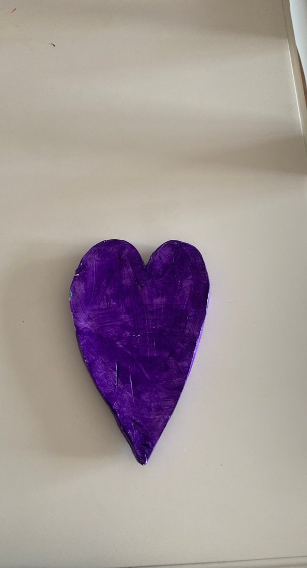 Mor Kenarlı Renkli Kalp Şeklinde tütsülük - Görsel 2