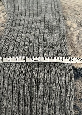 Gri Kadın Boğazlı Triko Kazak - Görsel 6