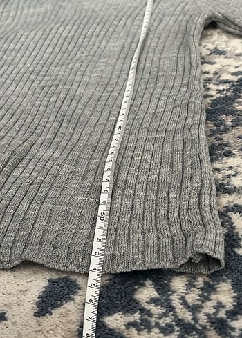 Gri Kadın Boğazlı Triko Kazak - Görsel 3