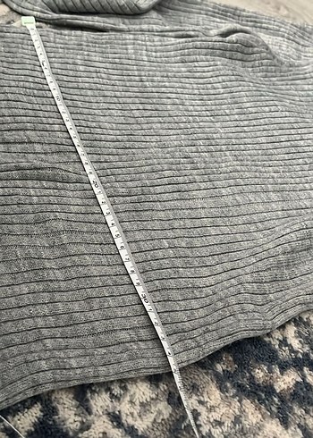 Gri Kadın Boğazlı Triko Kazak - Görsel 4