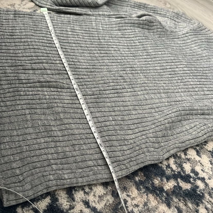 Gri Kadın Boğazlı Triko Kazak - Görsel 4