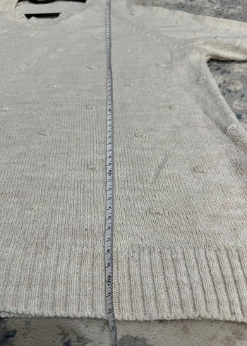 LC WAIKIKI krem V Yaka Kadın Kazak - Görsel 3