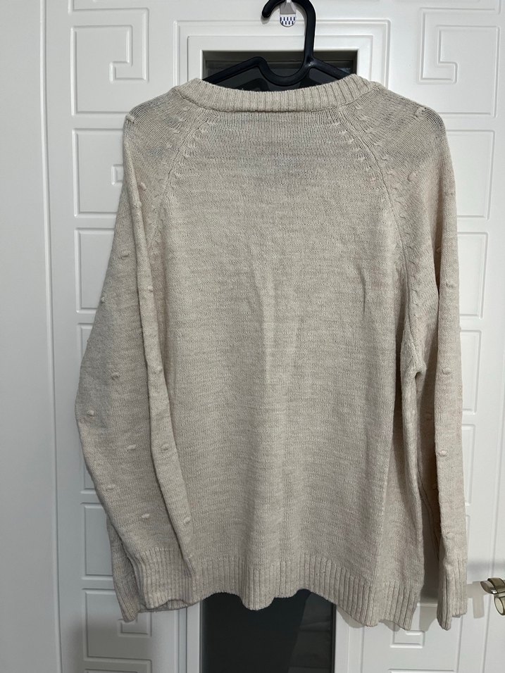 LC WAIKIKI krem V Yaka Kadın Kazak - Görsel 2