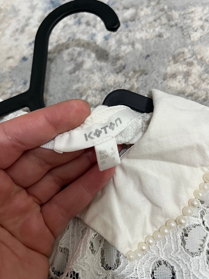 Koton krem Kolsuz Bluz - Görsel 3