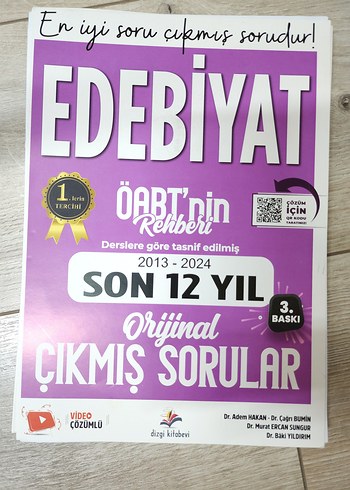 Edebiyat ÖABT Son 12 Yıl Çıkmış Sorular Kitabı