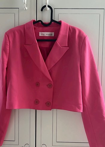 Zara Pembe Kisa Blazer Ceket