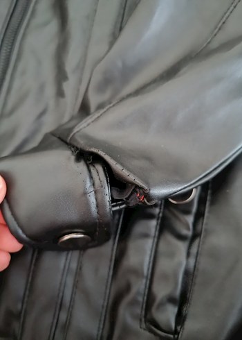 10 Yaş Beden siyah Renk Siyah Deri Erkek Çocuk Biker Ceket