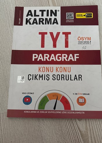 Altın Karma TYT Paragraf Çıkmış Sorular Kitabı