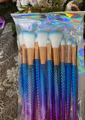 Renkli Makyaj Fırça Seti 2'li - Görsel 2